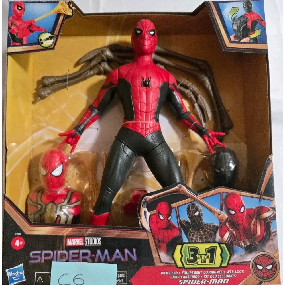 Marvel 12" Spider-Man "No Way Home" Web Gear Iron Suit Figure 3 In 1 Web Gear